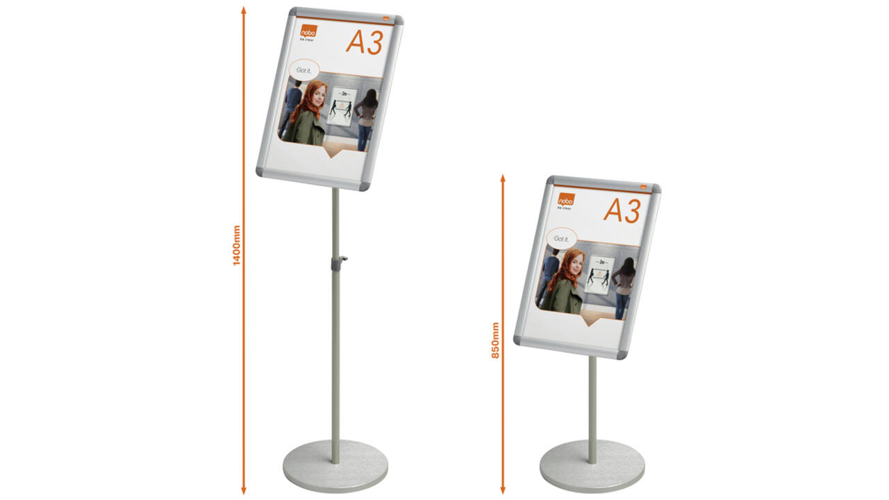 Infostandaard Nobo Premium Plus incl. A3 kliklijst