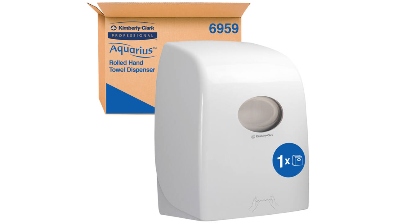 Handdoekroldispenser Aquarius wit 6959