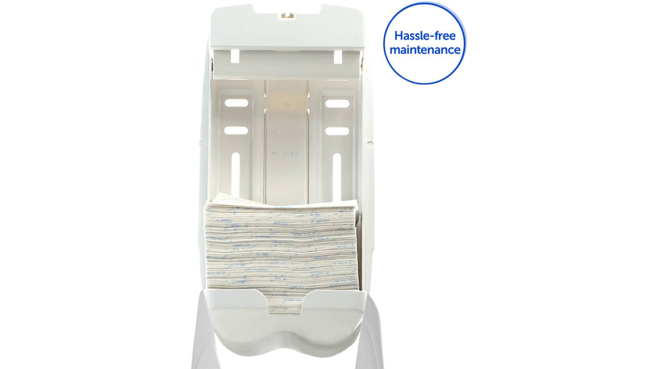 Toiletpapierdispenser Aquarius gevouwen tissue wit 6946