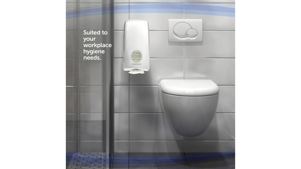 Toiletpapierdispenser Aquarius gevouwen tissue wit 6946