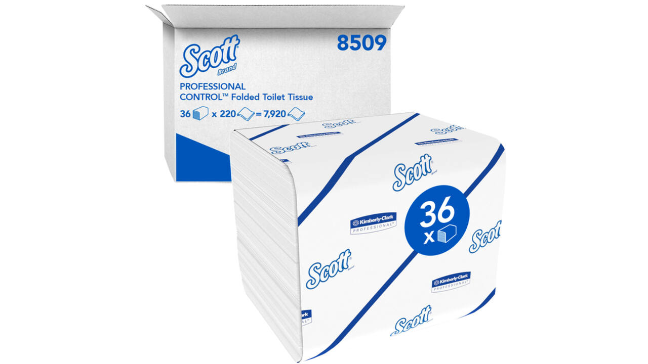 Toiletpapier Scott Control gevouwen 2-laags 36x220vel wit 8509