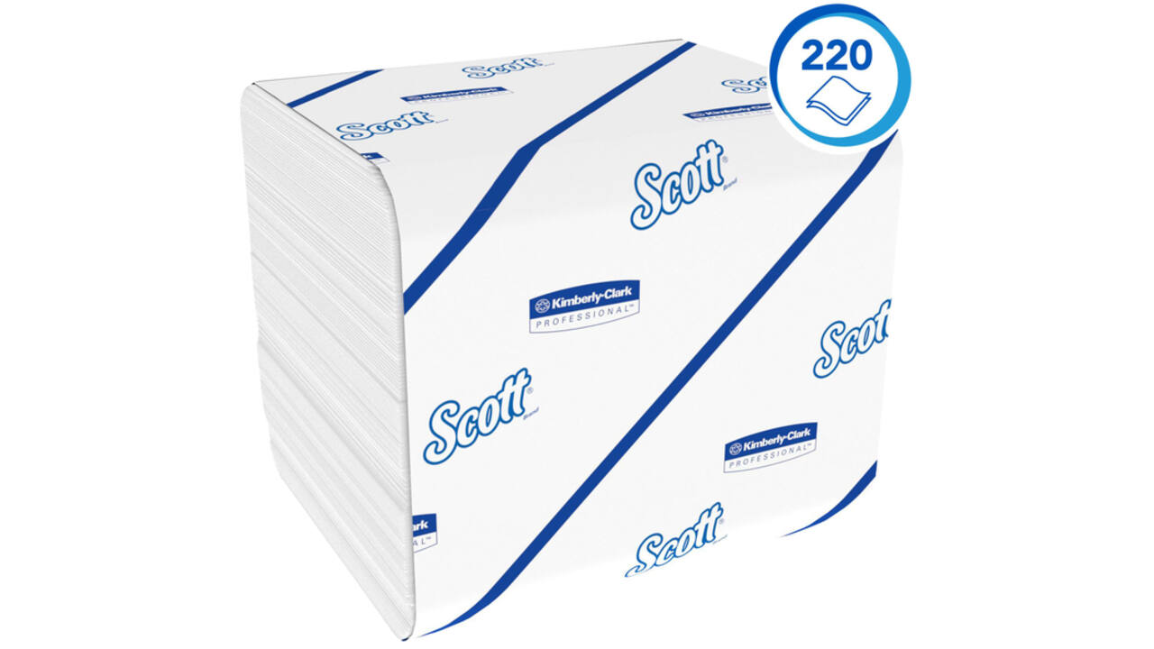 Toiletpapier Scott Control gevouwen 2-laags 36x220vel wit 8509