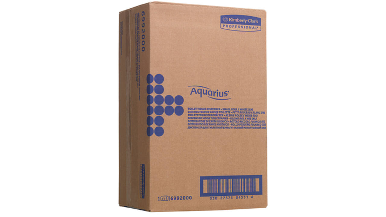 Toiletpapierdispenser Aquarius duo voor kleine rollen wit 6992