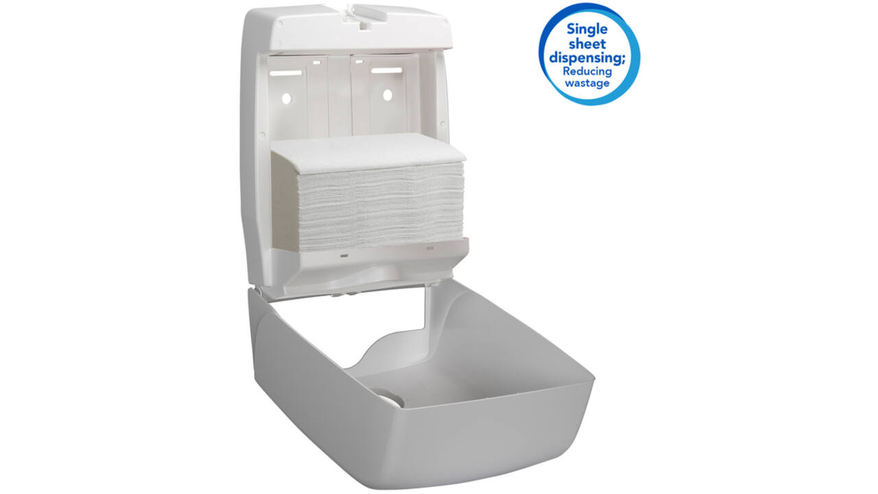 Handdoek Scott m-vouw 1laags 20.3x24cm wit 16x250stuks 3749