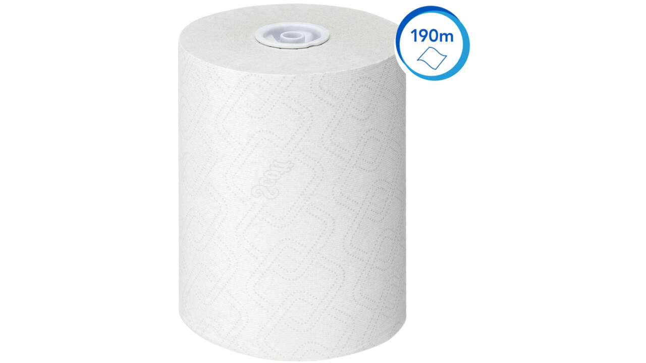 Handdoekrol Scott Essential Slimroll 1-laags 190m wit 6695