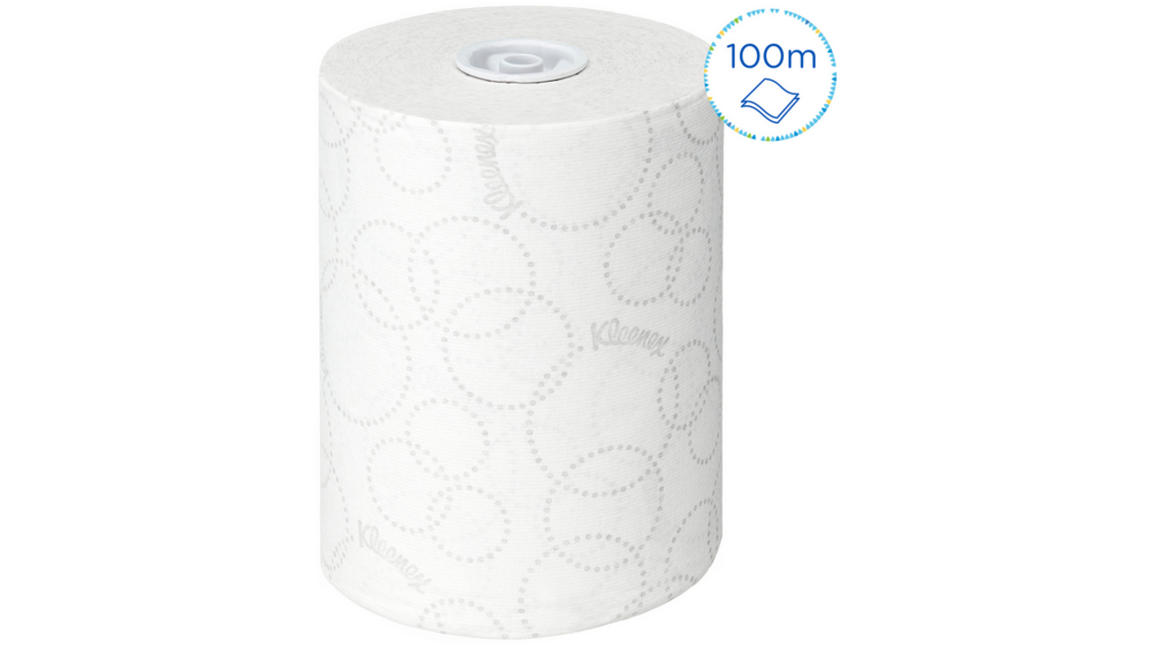 Handdoekrol Kleenex Ultra Slimroll 2-laags 100m wit 6781