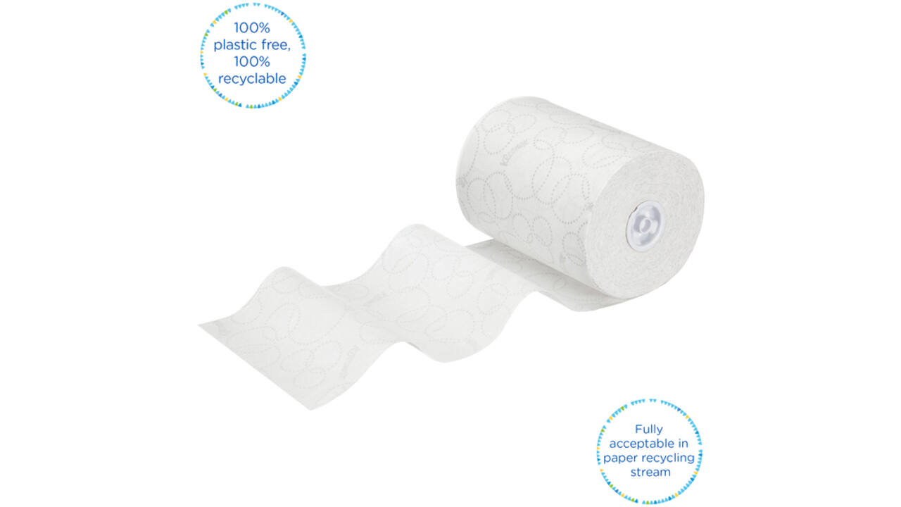 Handdoekrol Kleenex Ultra Slimroll 2-laags 100m wit 6781