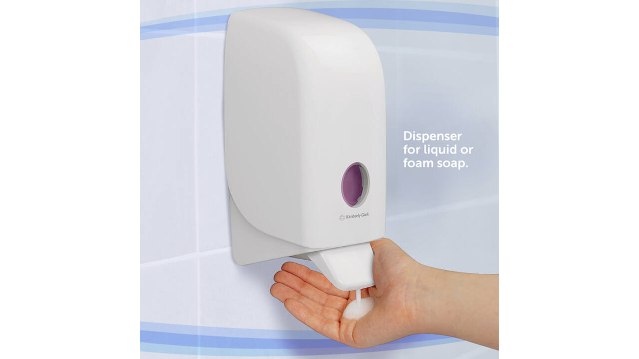 Handzeepdispenser Aquarius 1 liter wit 6948