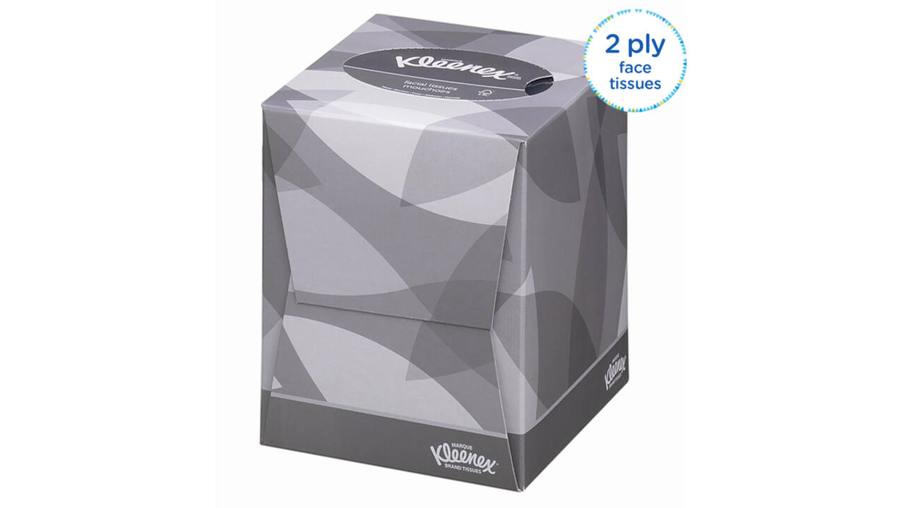 Facial tissues Kleenex 2-laags kubus 12x88stuks wit 8834