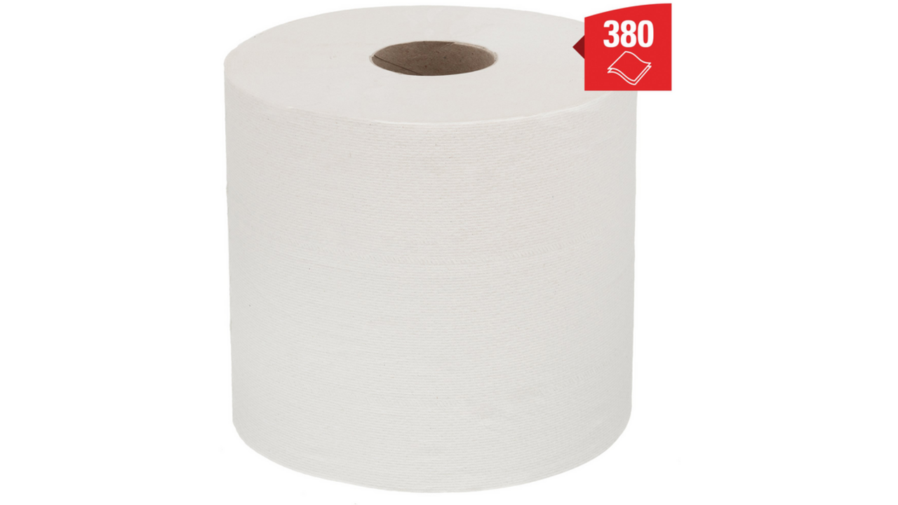 Poetsrol WypAll L20 2-laags 18,3cmx144m 380vel wit 7303