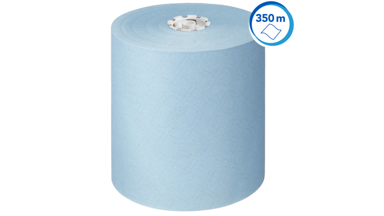 Handdoekrol Scott Essential 1-laags 350m blauw 6692