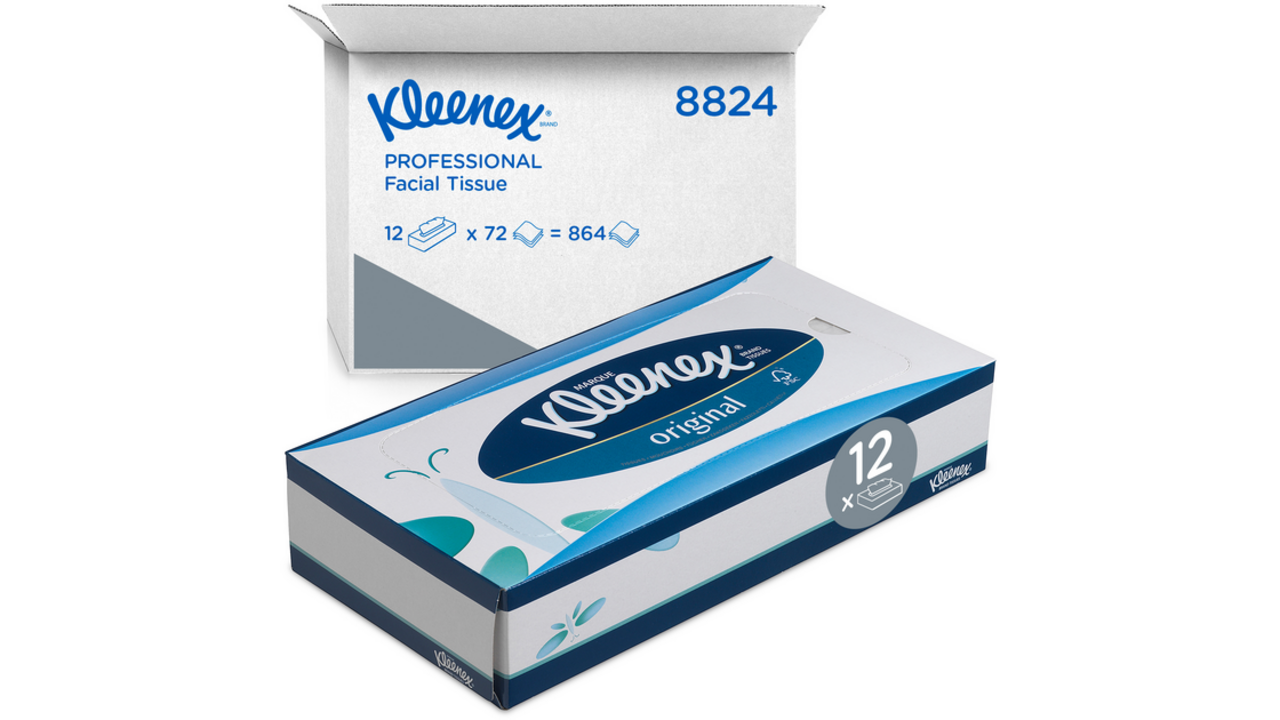 Facial tissues Kleenex 3-laags standaard 12x72stuks wit 8824