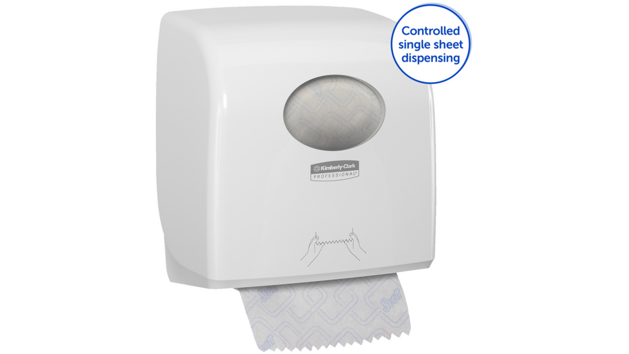 Handdoekroldispenser Aquarius Slimroll wit 7955