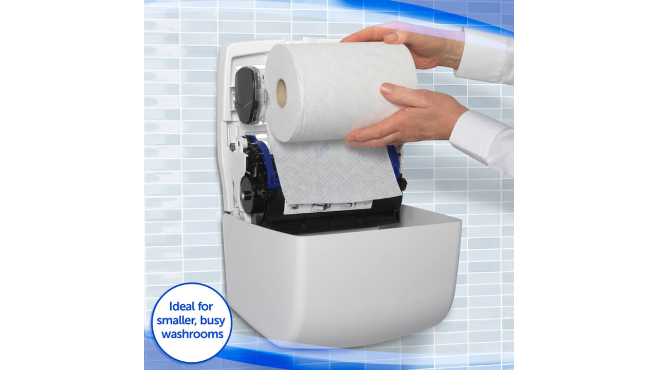 Handdoekroldispenser Aquarius Slimroll wit 7955