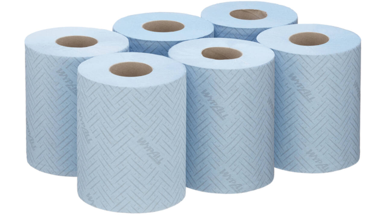 Poetspapier WypAll L10 GeneralClean 1-laags 280 vel blauw 6220