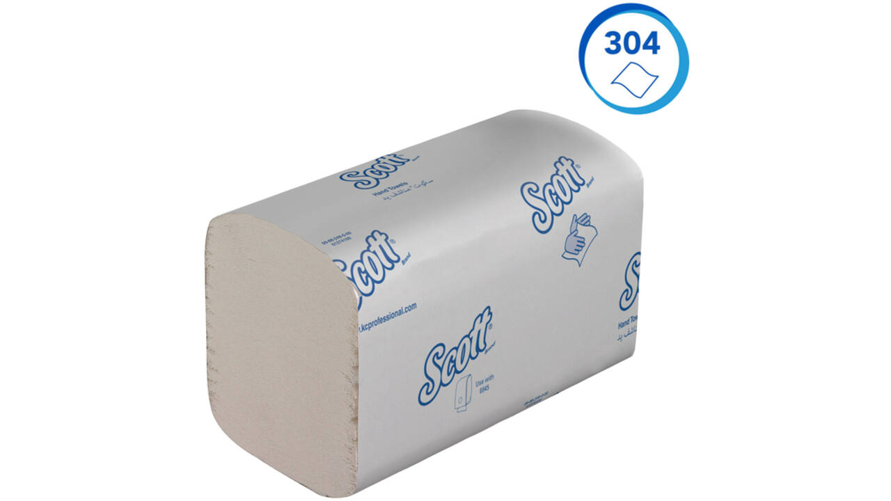 Handdoek Scott i-vouw 1-laags 21x20cm wit 15x304stuks 6689