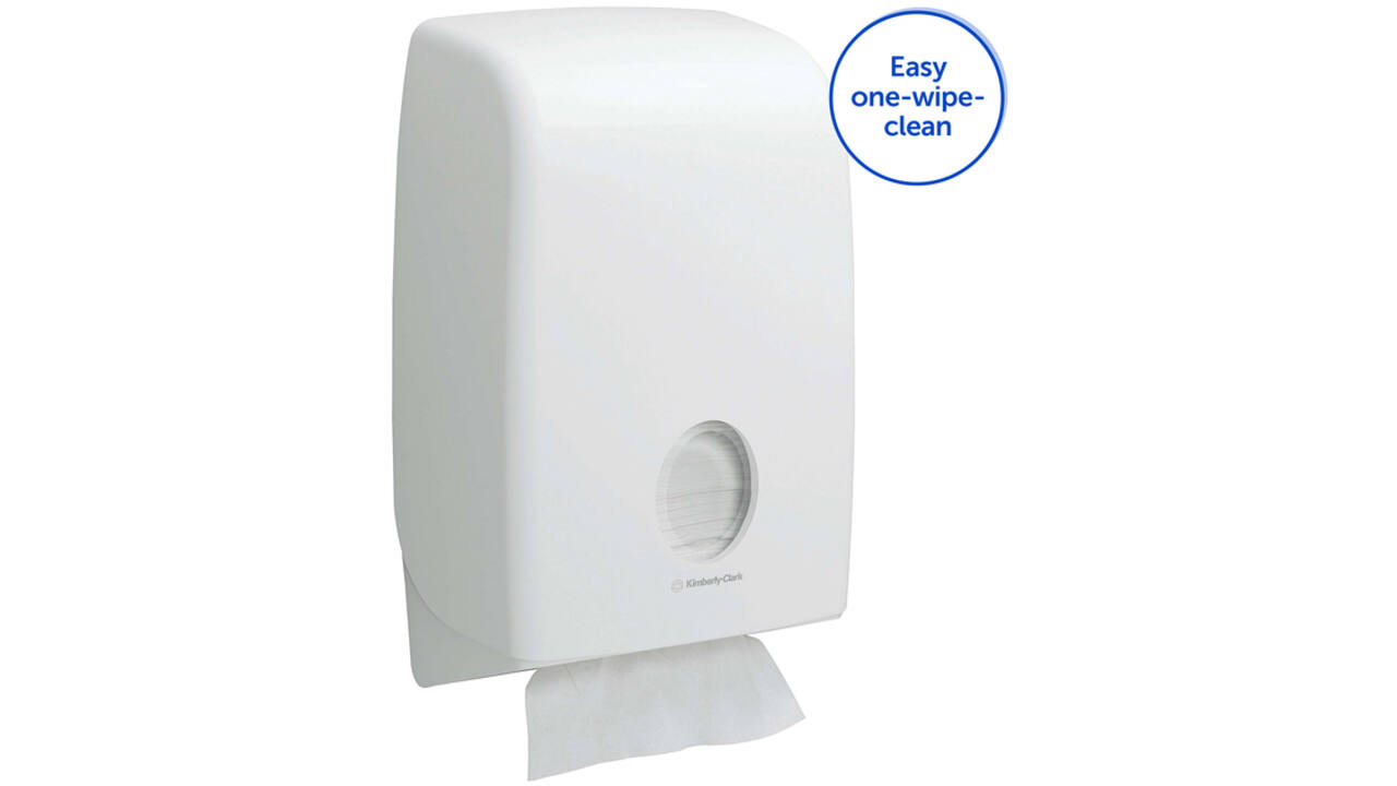 Handdoekdispenser Aquarius voor i-vouw wit 6945