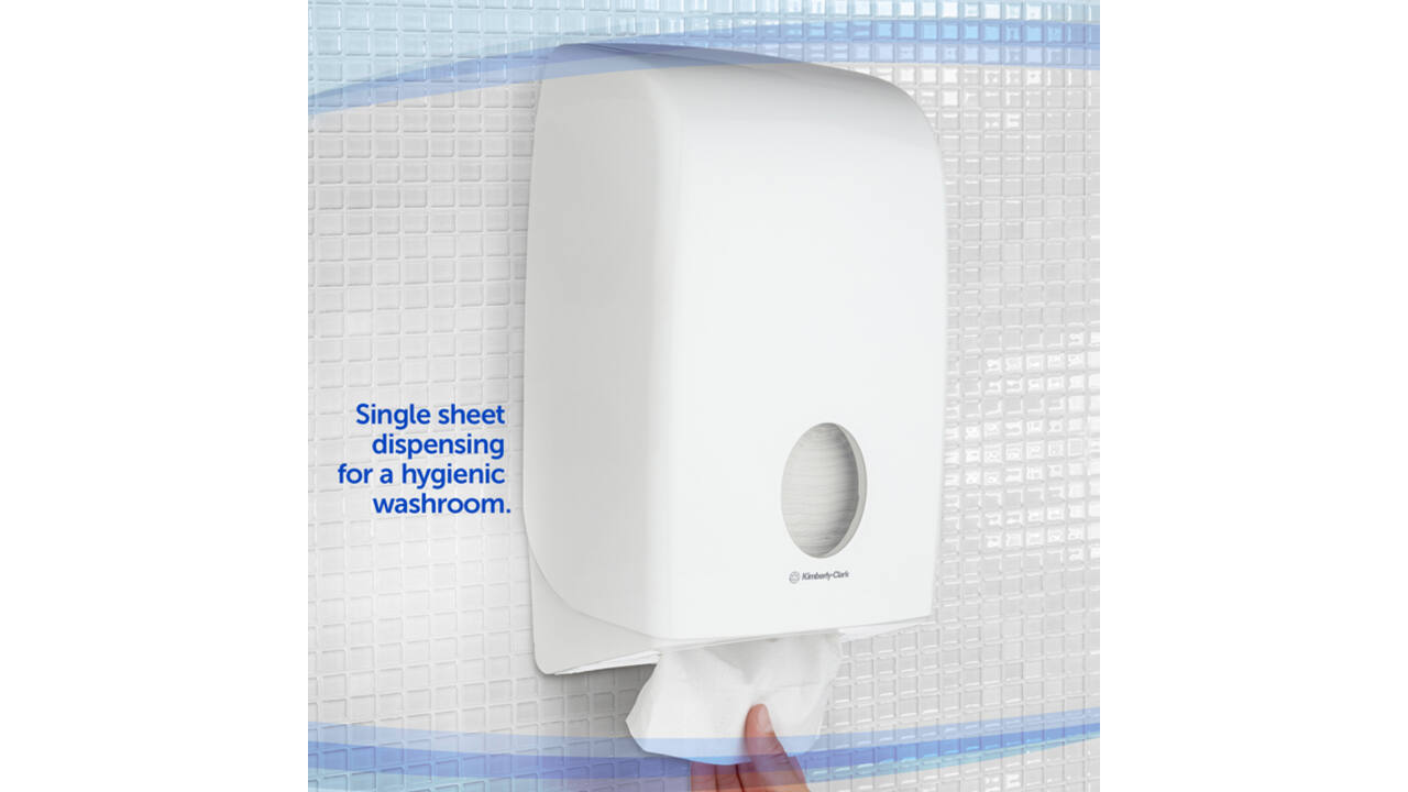 Handdoekdispenser Aquarius voor i-vouw wit 6945