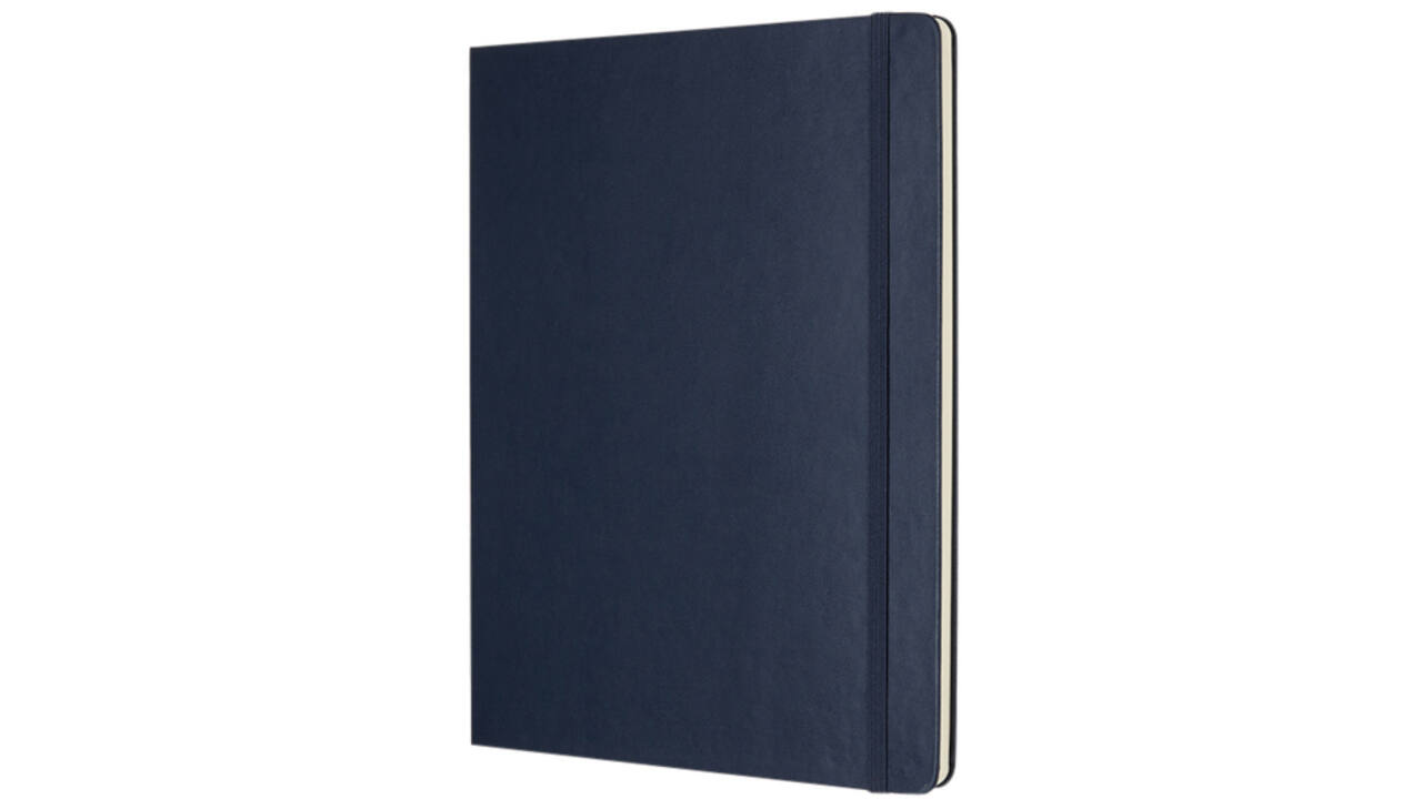 Notitieboek Moleskine XL 190x250mm blanco hard cover sapphire blue