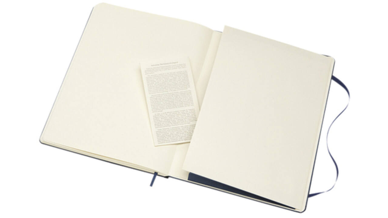 Notitieboek Moleskine XL 190x250mm blanco hard cover sapphire blue