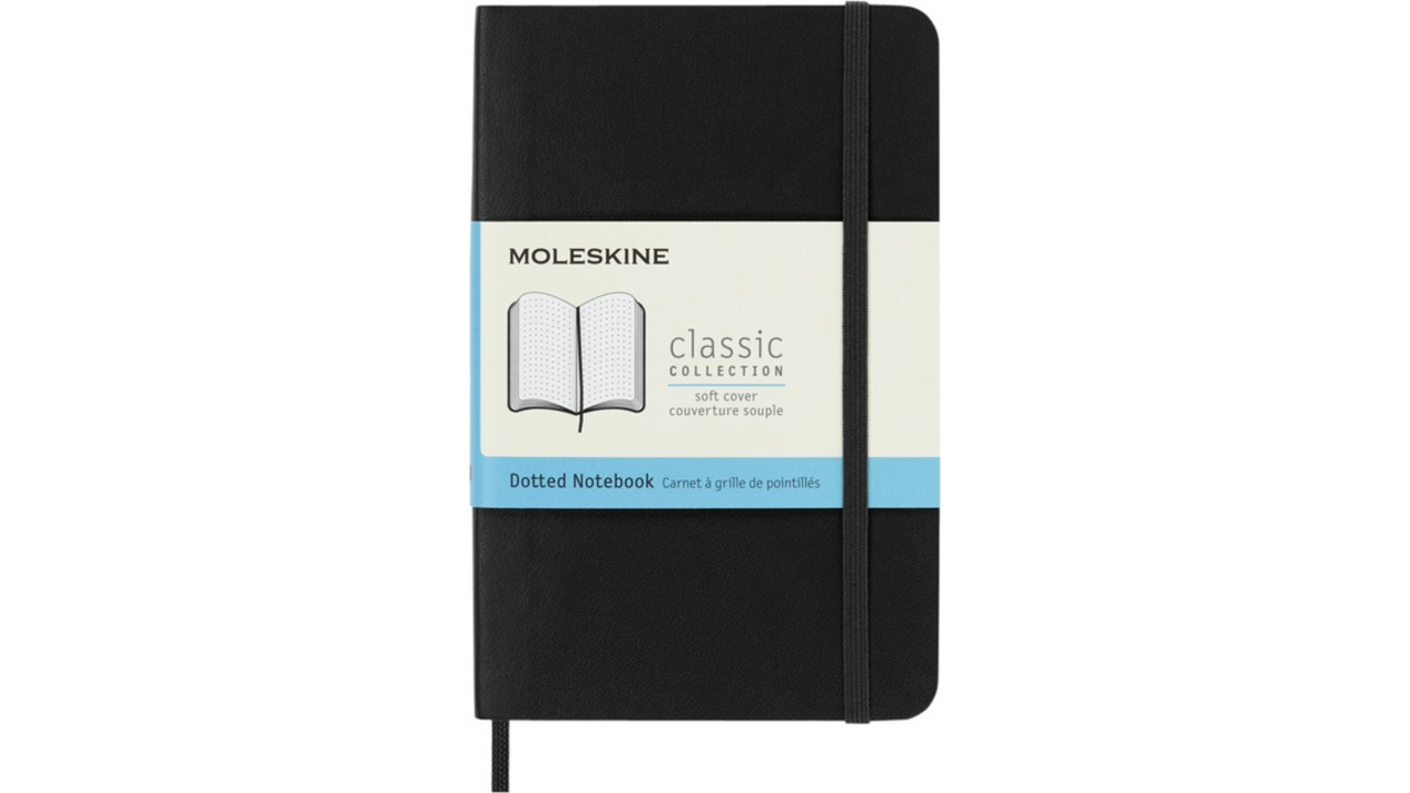 Notitieboek Moleskine pocket 90x140mm dots soft cover zwart