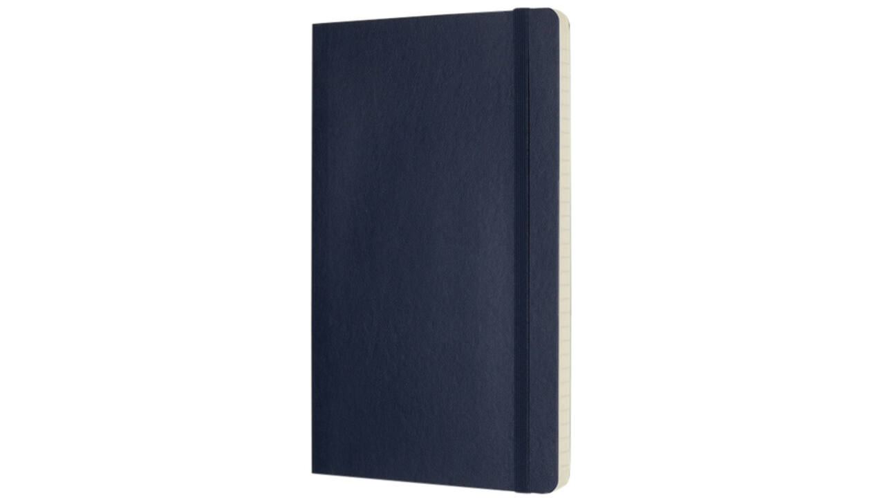 Notitieboek Moleskine large 130x210mm lijn soft cover sapphire blue