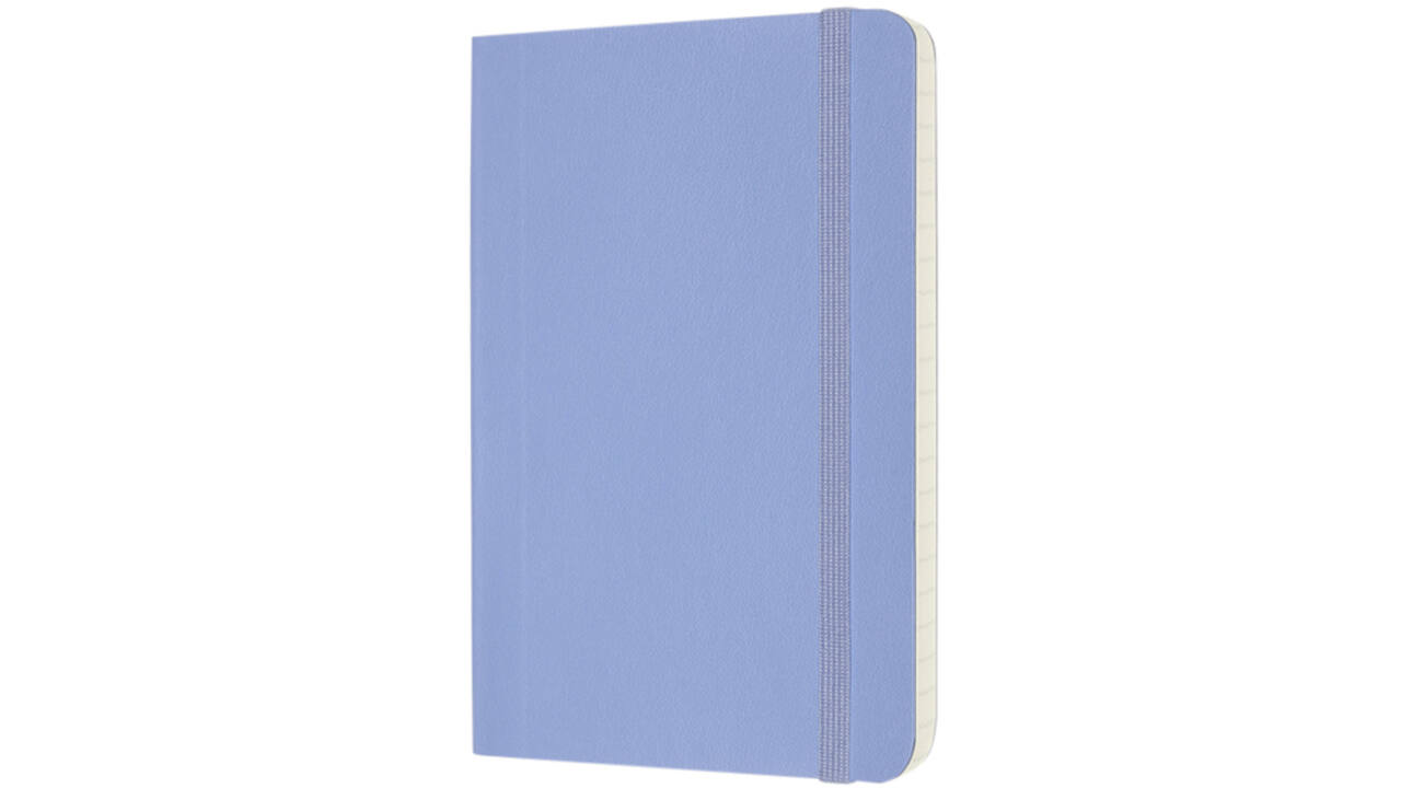 Notitieboek Moleskine pocket 90x140mm lijn soft cover hydrangea blue
