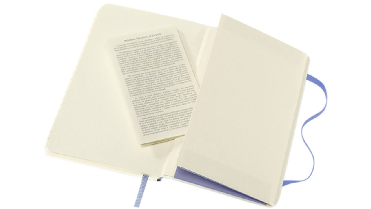 Notitieboek Moleskine pocket 90x140mm lijn soft cover hydrangea blue