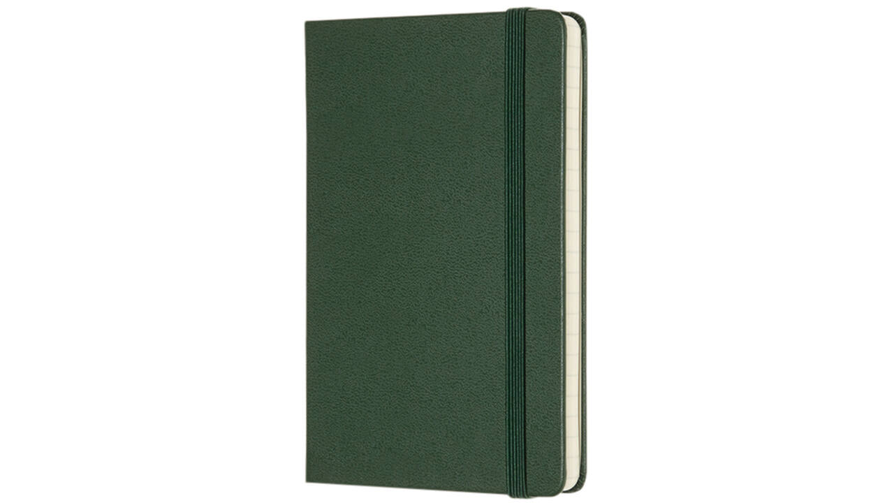 Notitieboek Moleskine pocket 90x140mm lijn hard cover myrtle green