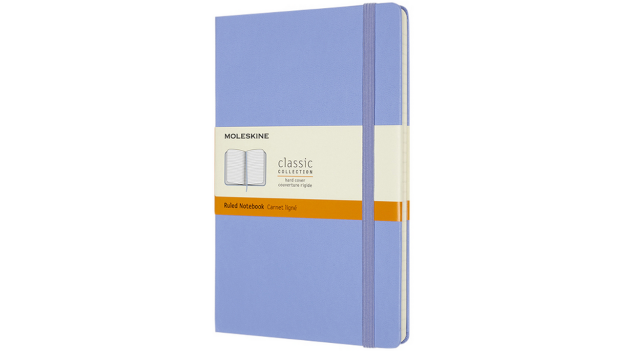 Notitieboek Moleskine large 130x210mm lijn hard cover hydrangea blue