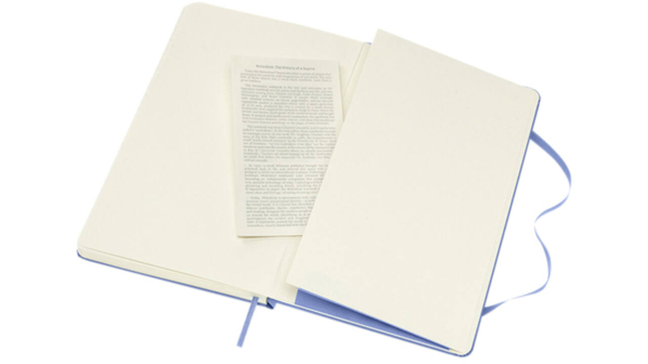 Notitieboek Moleskine large 130x210mm lijn hard cover hydrangea blue