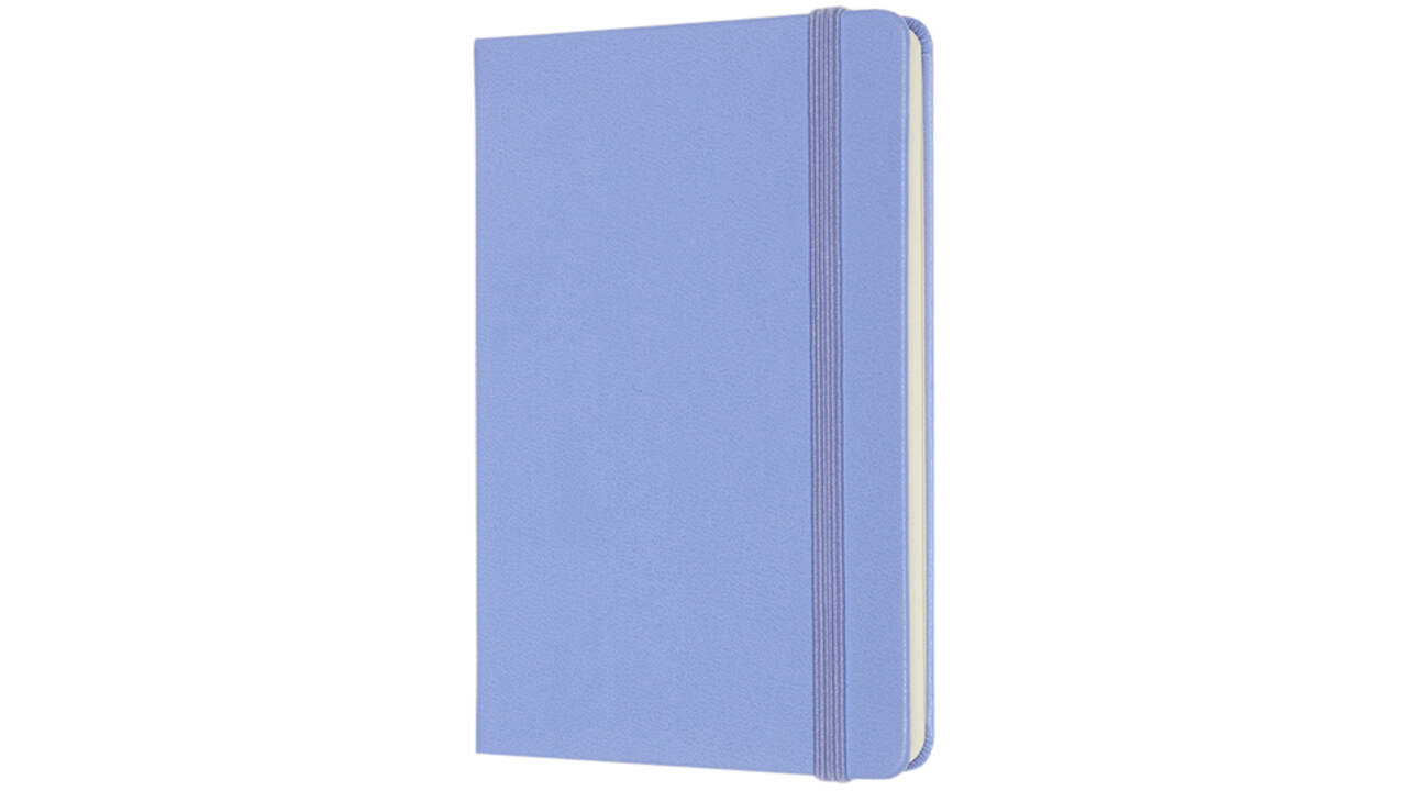Notitieboek Moleskine pocket 90x140mm blanco hard cover hydrangea blue