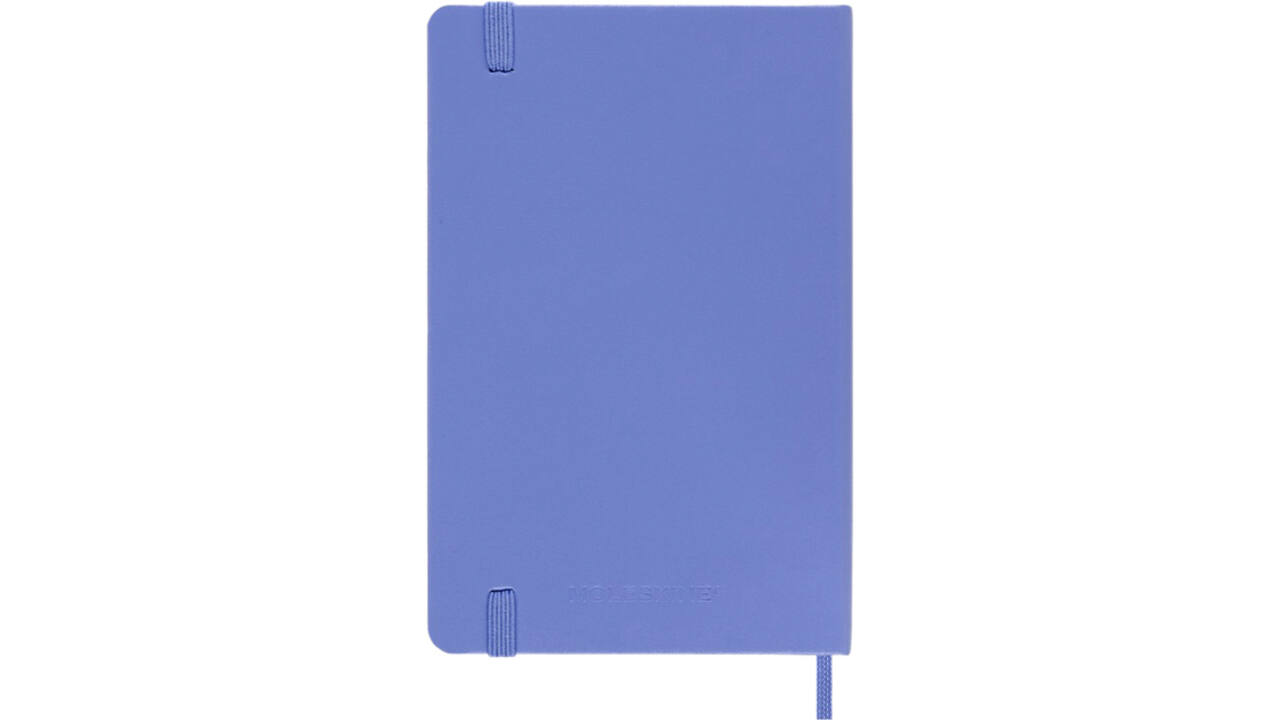 Notitieboek Moleskine pocket 90x140mm blanco hard cover hydrangea blue