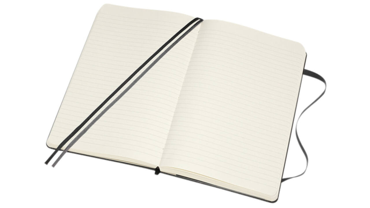 Notitieboek Moleskine Expanded large 130x210mm lijn hard cover zwart