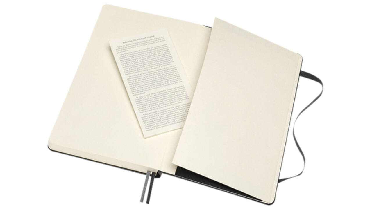 Notitieboek Moleskine Expanded large 130x210mm lijn hard cover zwart
