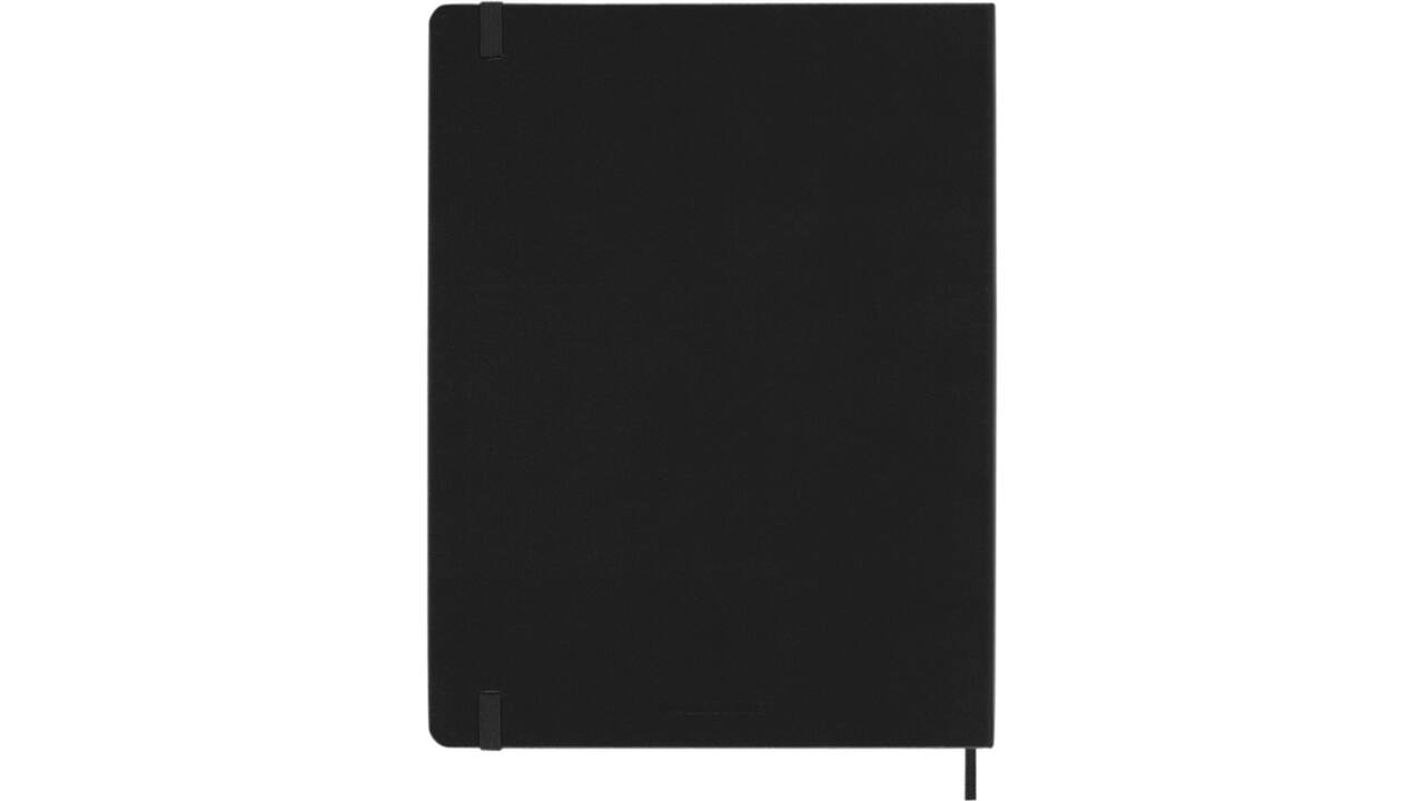 Notitieboek Moleskine XL 190x250mm ruit 5x5 hard cover zwart