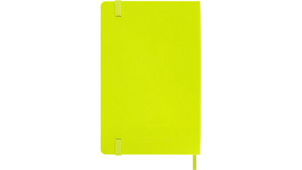 Notitieboek Moleskine pocket 90x140mm blanco hard cover lemon green
