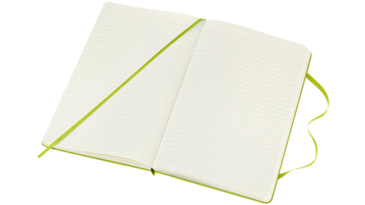 Notitieboek Moleskine large 130x210mm lijn hard cover lemon green
