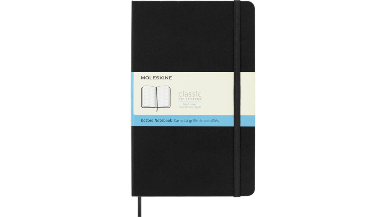 Notitieboek Moleskine large 130x210mm dots hard cover zwart