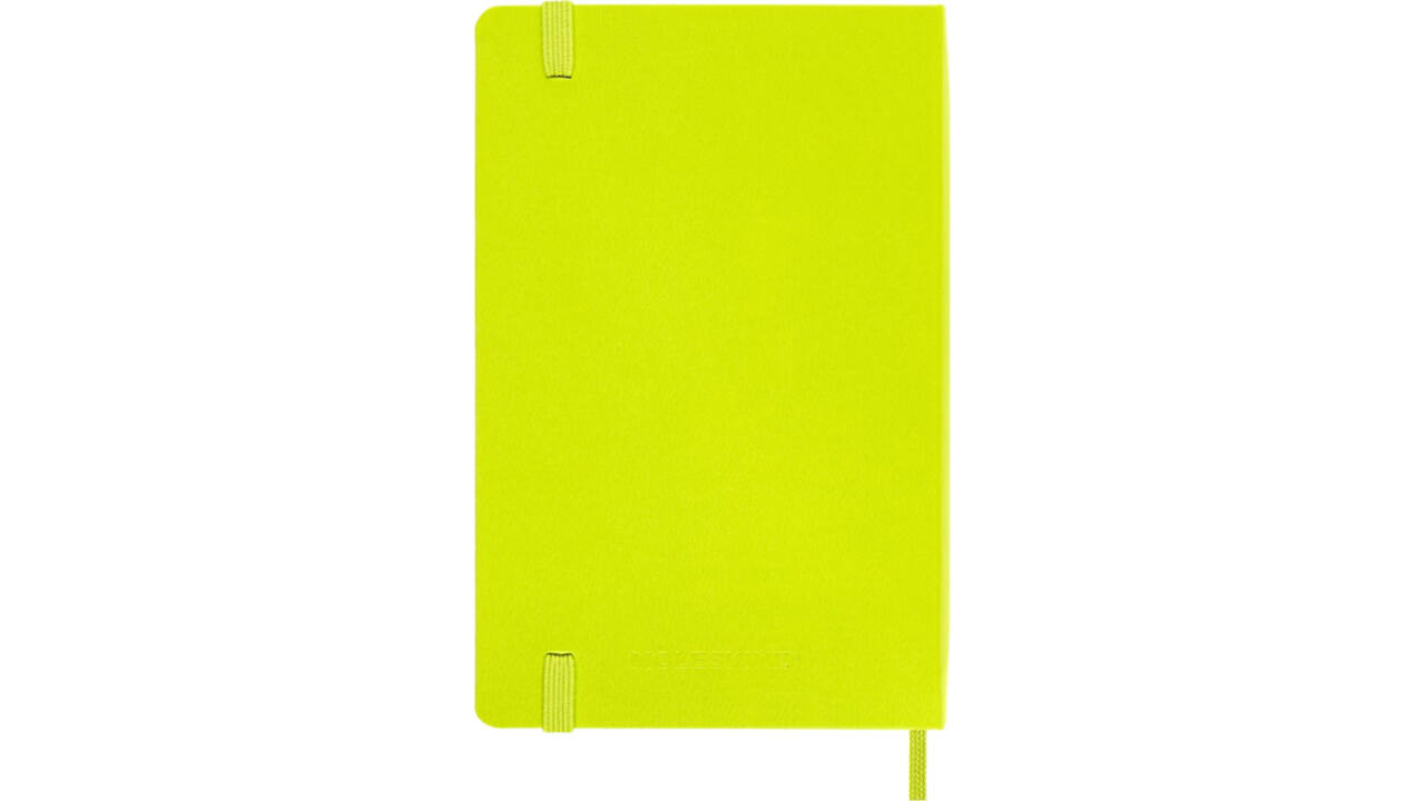 Notitieboek Moleskine pocket 90x140mm lijn hard cover lemon green