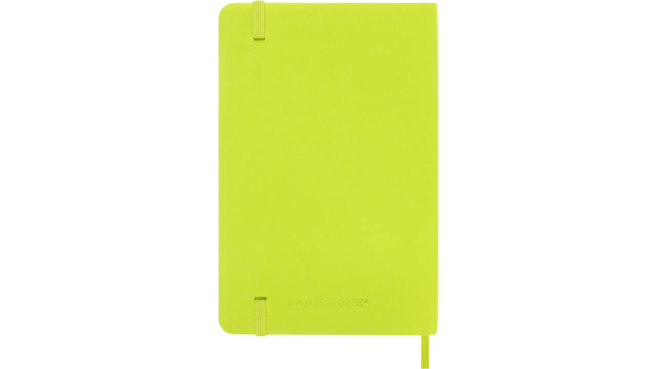 Notitieboek Moleskine pocket 90x140mm blanco soft cover lemon green