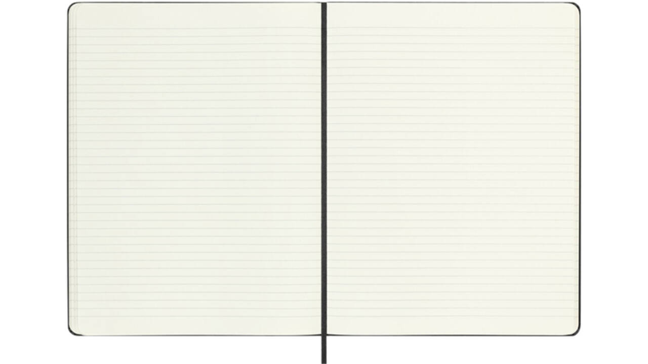 Notitieboek Moleskine XL 190x250mm lijn hard cover zwart