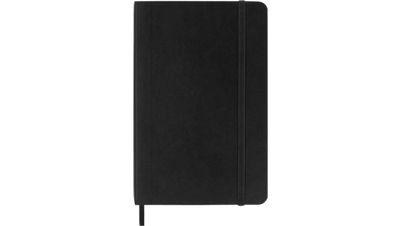 Notitieboek Moleskine pocket 90x140mm ruit 5x5mm soft cover zwart