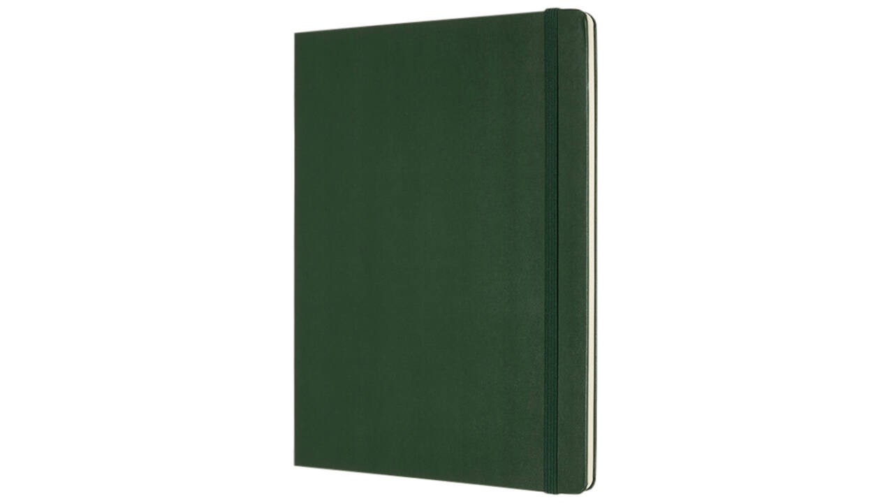Notitieboek Moleskine XL 190x250mm blanco hard cover myrtle green
