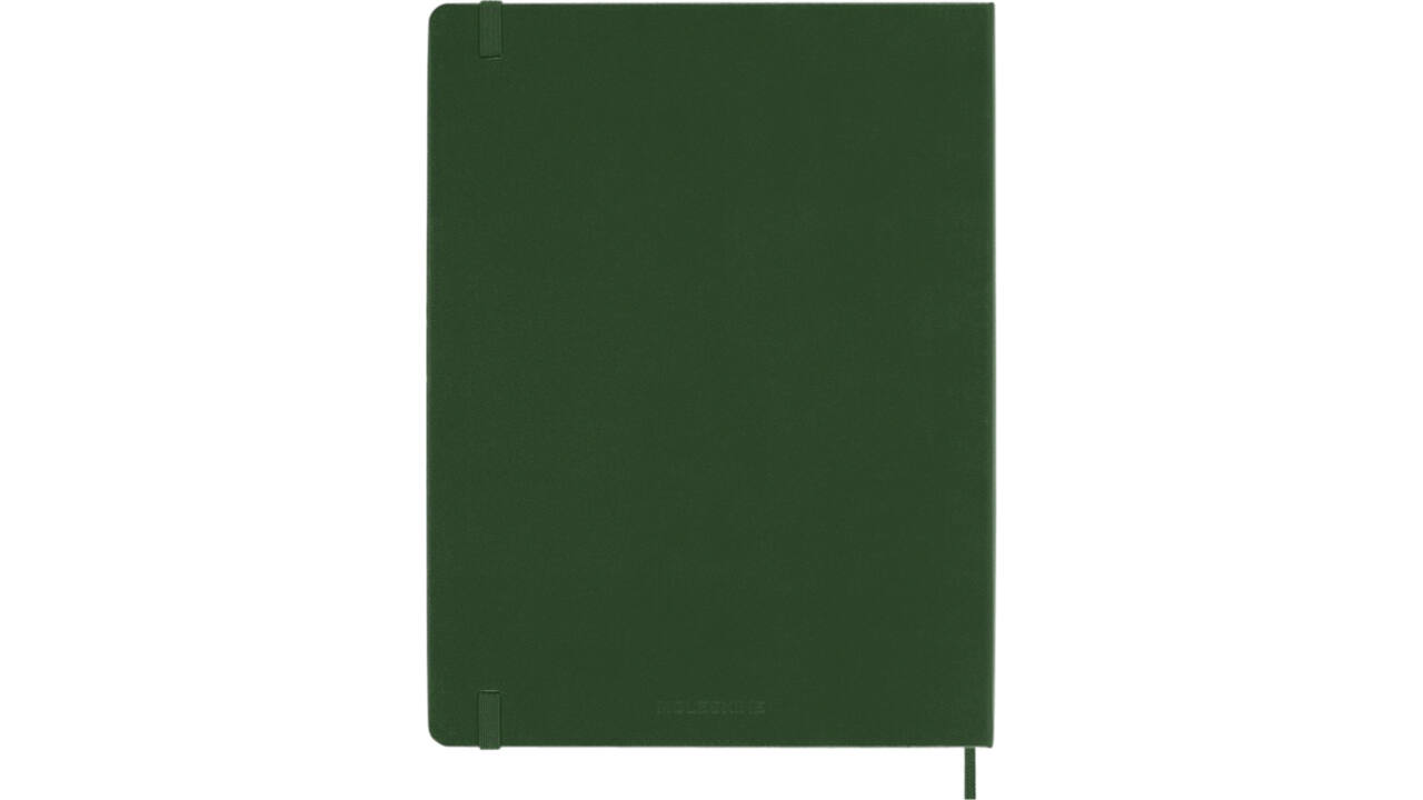 Notitieboek Moleskine XL 190x250mm blanco hard cover myrtle green