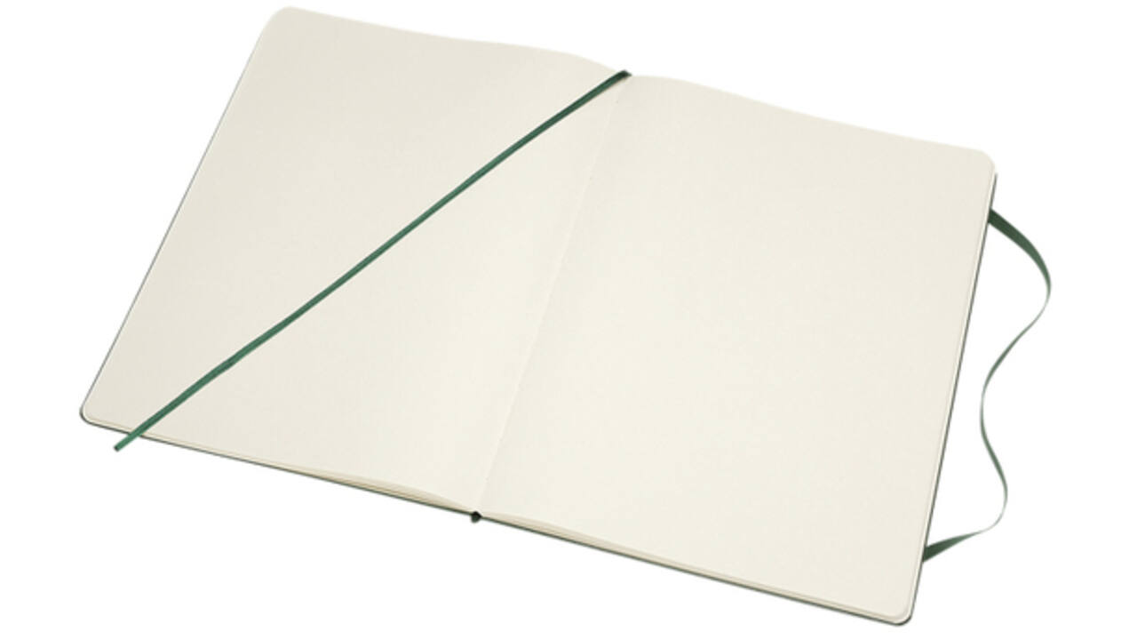 Notitieboek Moleskine XL 190x250mm blanco hard cover myrtle green