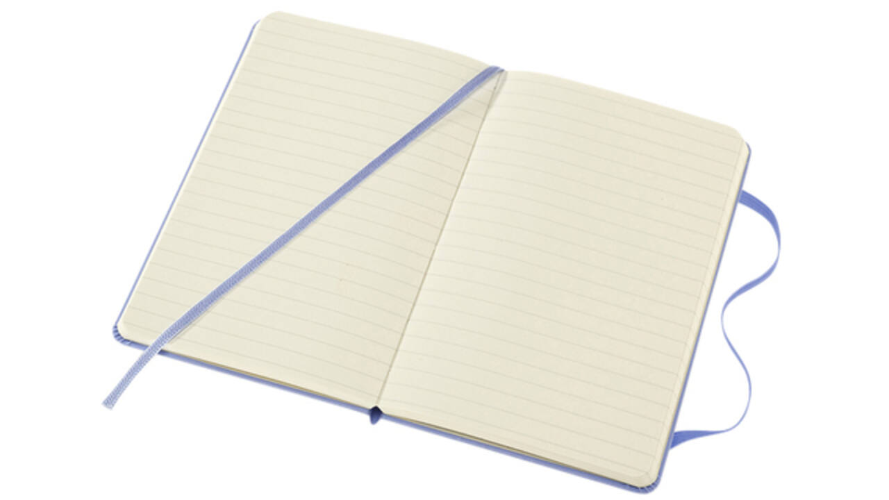 Notitieboek Moleskine pocket 90x140mm lijn hard cover hydrangea blue