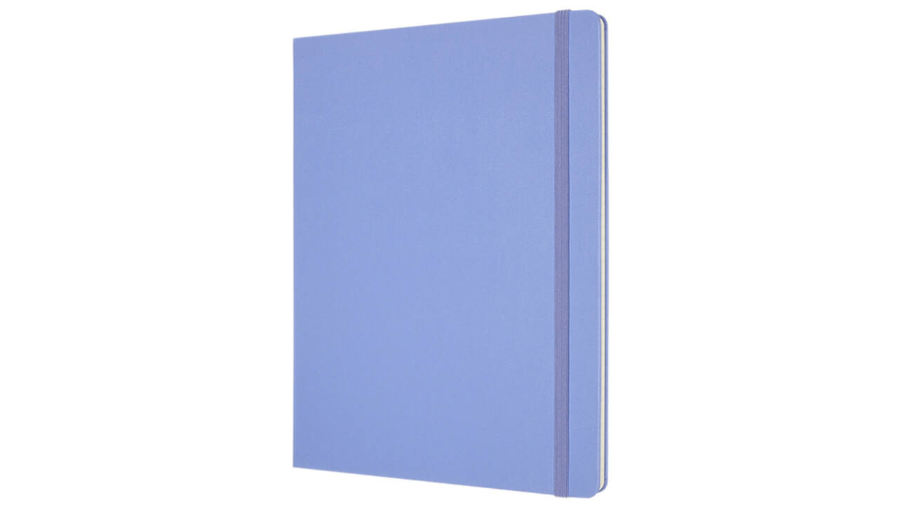 Notitieboek Moleskine XL 190x250mm lijn hard cover hydrangea blue
