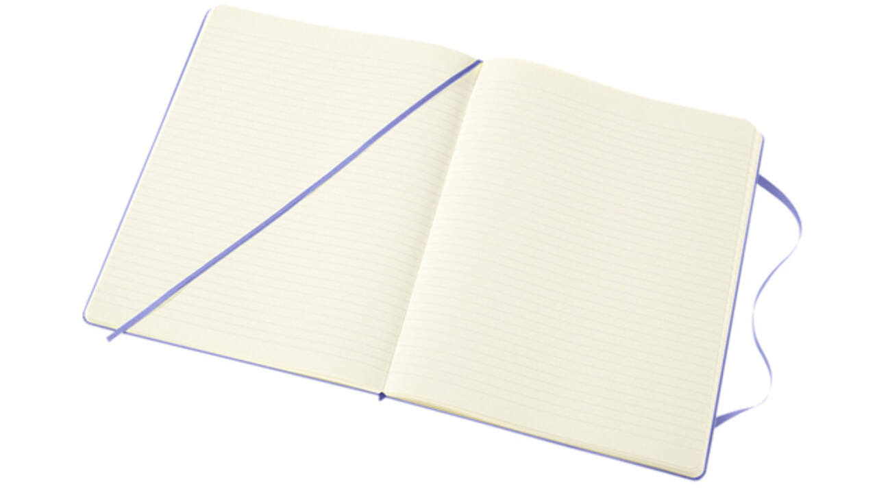 Notitieboek Moleskine XL 190x250mm lijn hard cover hydrangea blue