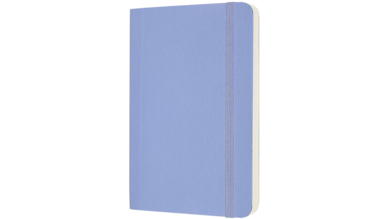 Notitieboek Moleskine pocket 90x140mm blanco soft cover hydrangea blue